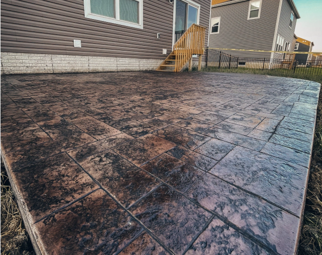 stamped concrete closeup